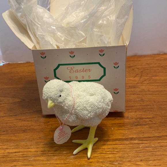 1995 Department 56 Easter Snow-baby chick #2475-1 in original packaging & tag - Picture 1 of 10
